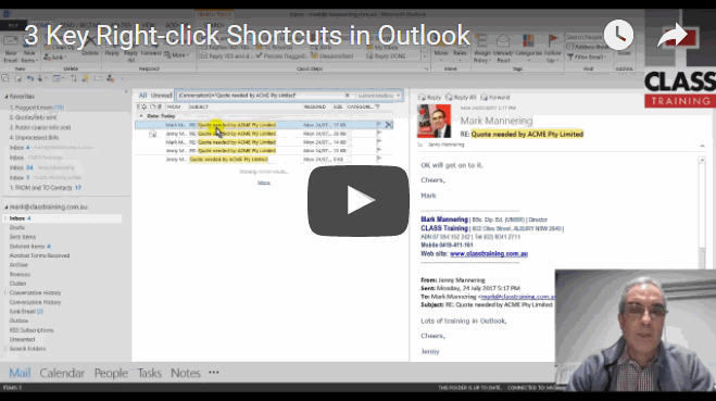 3 Key Right-click Shortcuts in Outlook