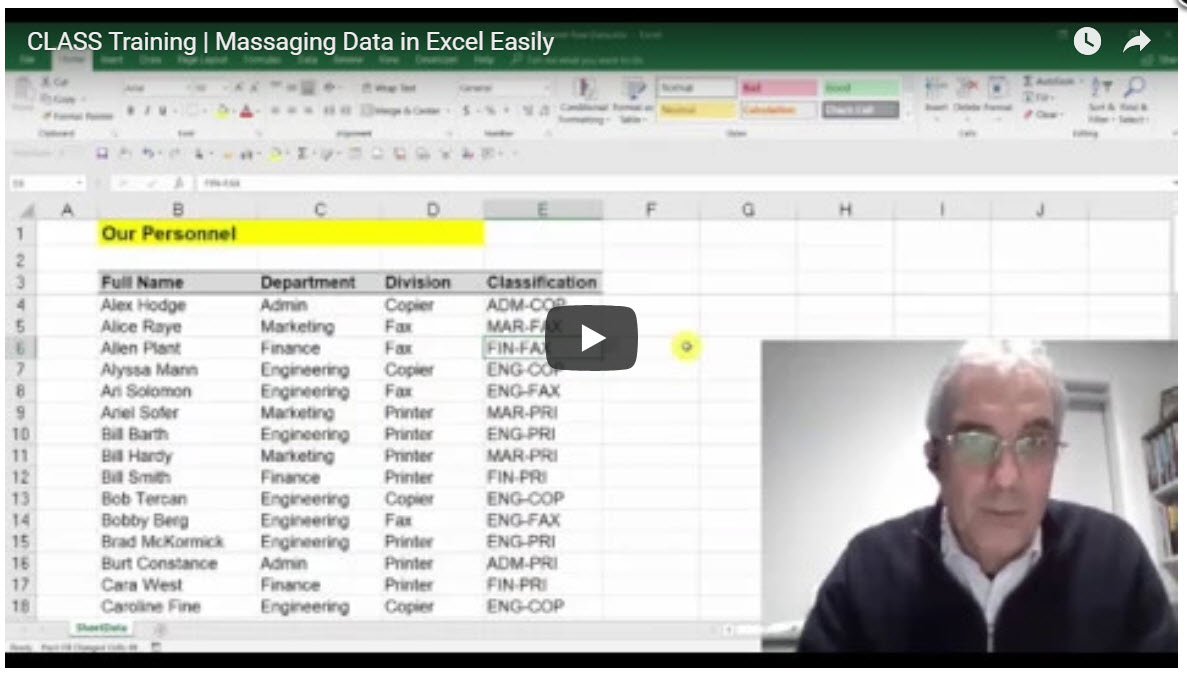 Manipulating Data Easily in Excel