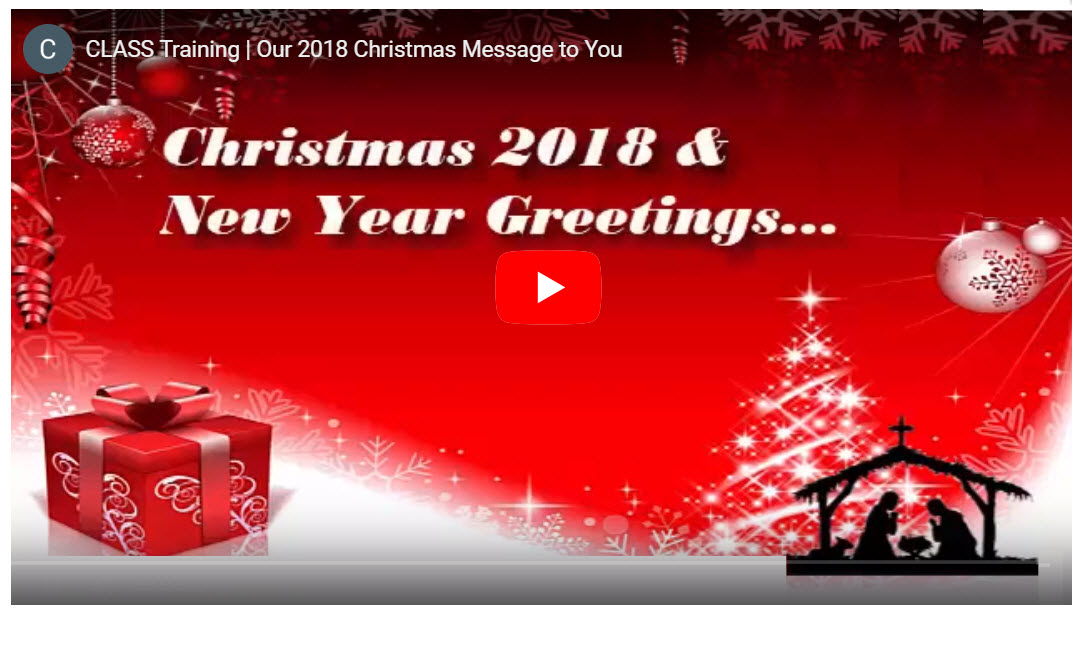 2018 Christmas Message